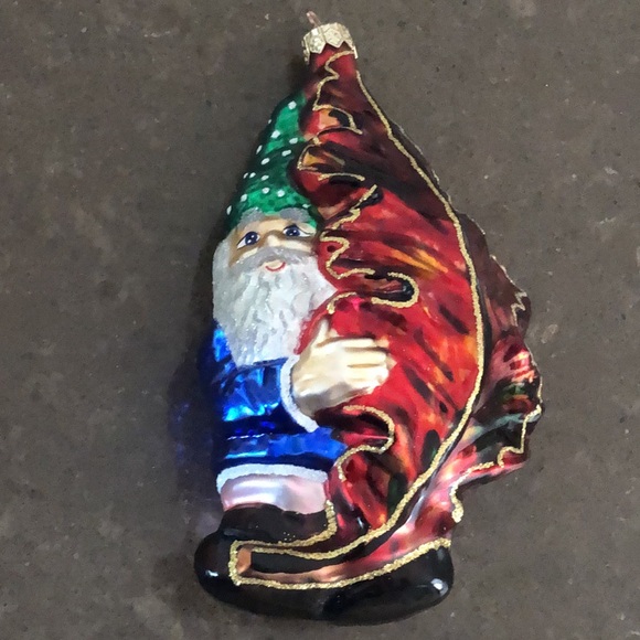 Larry Fraga hand blown Christmas ornament Fall gnome elf limited edition signed - Picture 2 of 11